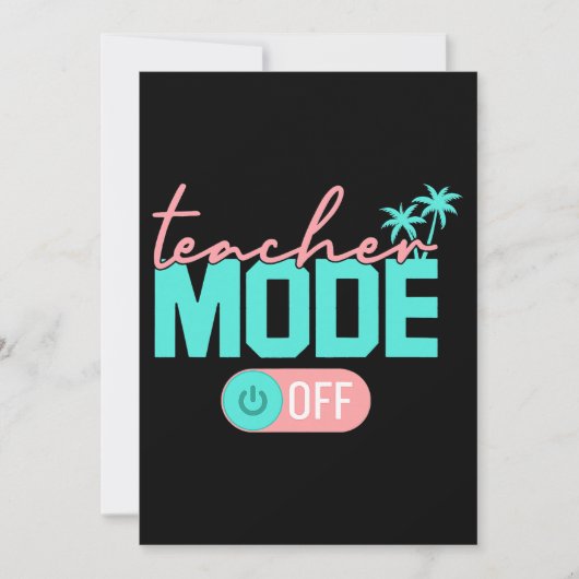 Invitation Mode Enseignant Désactivé Joyeux Dernier Jour D'Éc (Devant)