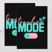 Invitation Mode Enseignant Désactivé Joyeux Dernier Jour D'Éc (Devant / Derrière)