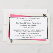 Invitation Mode/forme de robe de léopard de partie échange (Dos)