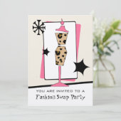 Invitation Mode/forme de robe de léopard de partie échange (Debout devant)