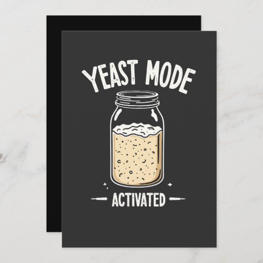 Invitation Mode levure Activé Chef Cuisine de cuisson (Devant / Derrière)