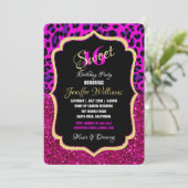 Invitation Mode moderne Parties scintillant rose violet Leopa (Debout devant)