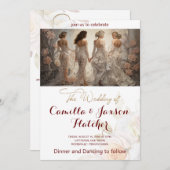 Invitation Mode robe mariage (Devant / Derrière)