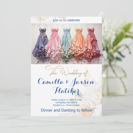 Invitation Mode robe mariage (Debout devant)