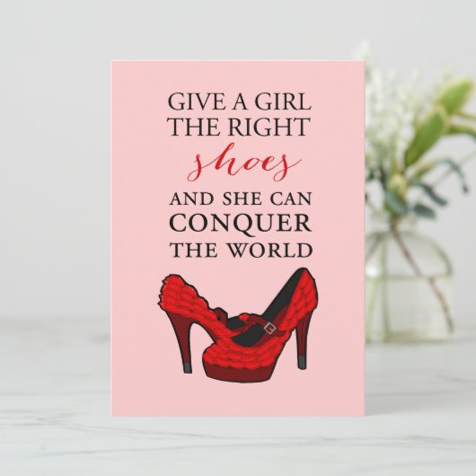 Invitation Mode stylet BirthdayInvitation de talons hauts (Debout devant)