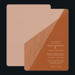 Invitation Mode Terracotta Wedding<br><div class="desc">Gorgeous color and simple design make this stunning. This design feh a monochromatic color scheme in beautiful terracotta shades,  a lovely leaf hand-drawn sketch,  and custom typographiy.</div>