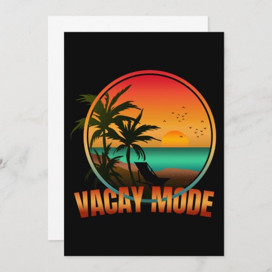 INVITATION MODE VACANCES (Devant / Derrière)