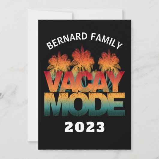 INVITATION MODE VACANCES FAMILLE EN VACANCES (Devant)