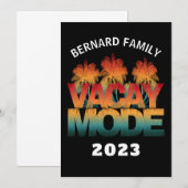 INVITATION MODE VACANCES FAMILLE EN VACANCES (Devant / Derrière)