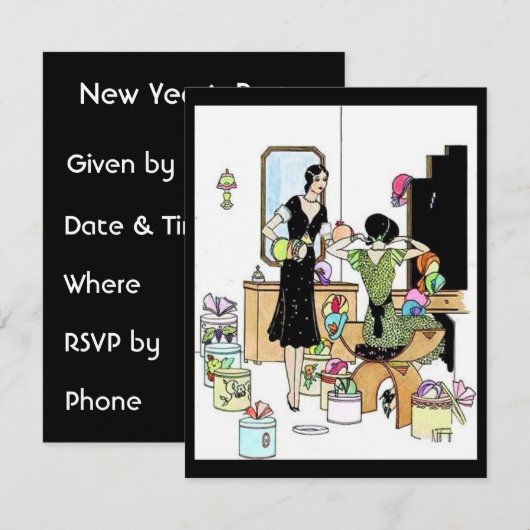 Invitation Mode vintage (Devant / Derrière)