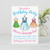 Invitation Mode vintage Pastel Prom Robes Anniversaire (Debout devant)