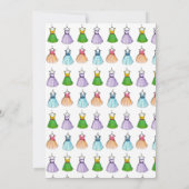 Invitation Mode vintage Pastel Prom Robes Anniversaire (Dos)