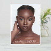 Invitation Model Actor Modeling Comp Card 4 Photo Modern (Debout devant)