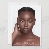 Invitation Model Actor Modeling Comp Card 4 Photo QR Code (Devant)