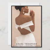 Invitation Model Actor Modeling Comp Card 4 Photo QR Code (Devant)