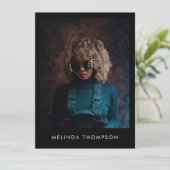 Invitation Model Actor Modeling Comp Card 5 Photo Black (Debout devant)