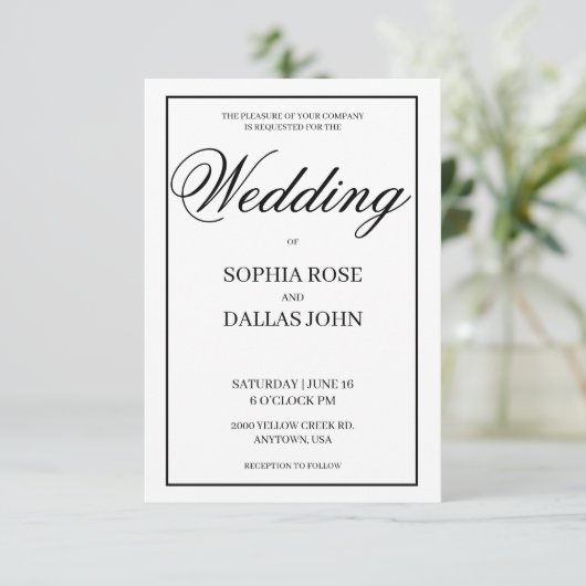 Invitation modèle (Debout devant)