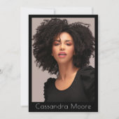 Invitation Modèle Acteur 4 photo Comp à deux côtés QR Modèle (Devant)