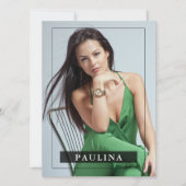 Invitation Modèle Acteur 5.5x7.5 Pro Comp/Carte Zed 7 Photo (Devant)