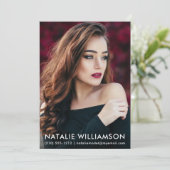 Invitation Modèle Acteur 5x7 Comp Card 1 Photo (Debout devant)