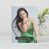 Invitation Modèle Acteur 5x7 Comp/Zed Card 7 Photo 2 Côté (Debout devant)