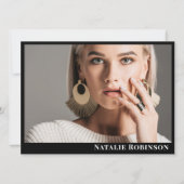 Invitation Modèle Acteur 6 Photo Comp Card Modèle avec QR (Devant)