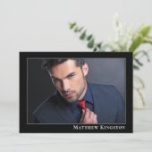 Invitation Modèle Acteur Moderne 5x7 Promo Comp Card Modèle (Debout devant)