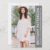 Invitation Modèle Acteur Photo Pro Comp Card Gris (Devant)