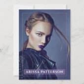 Invitation Modèle Acteur Pro Comp Card 1 Violet photo (Devant)