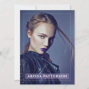 Invitation Modèle Acteur Pro Comp Card 1 Violet photo