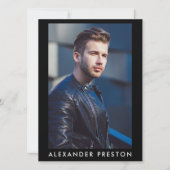 Invitation Modèle Acteur Pro Comp Card Homme 5 Photo Noir (Devant)