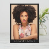 Invitation Modèle Actor 5 Photo Deux Côtes Pro Composite Card (Debout devant)