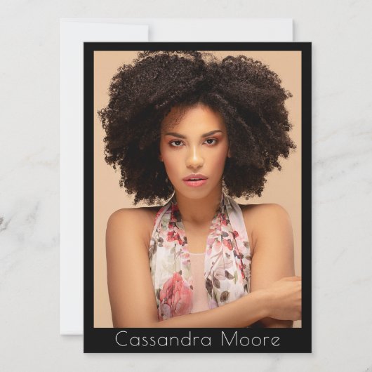 Invitation Modèle Actor 5 Photo Deux Côtes Pro Composite Card (Devant)