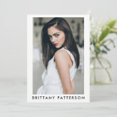 Invitation Modèle Actor 5x7 Comp Card 4 Photo Retour What (Debout devant)