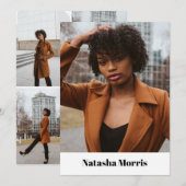 Invitation Modèle Actor Dancer 4 Photo Comp (Devant / Derrière)