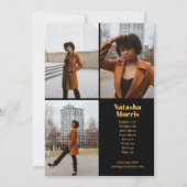 Invitation Modèle Actor Dancer 4 Photo Comp (Dos)