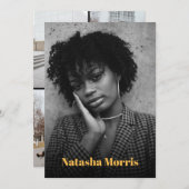 Invitation Modèle Actor Dancer 4 Photo Comp (Devant / Derrière)