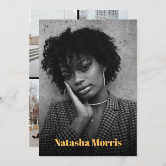 Invitation Modèle Actor Dancer 4 Photo Comp (Devant / Derrière)