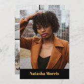 Invitation Modèle Actor Dancer 4 Photo Comp (Devant / Derrière)