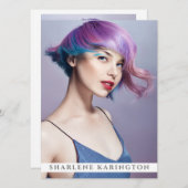 Invitation Modèle Actor Pro Comp Card Modèle 3 Photo Blanc (Devant / Derrière)