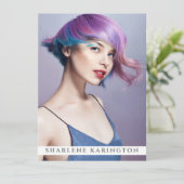 Invitation Modèle Actor Pro Comp Card Modèle 3 Photo Blanc (Debout devant)