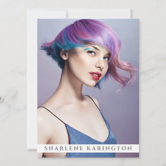 Invitation Modèle Actor Pro Comp Card Modèle 3 Photo Blanc (Devant)