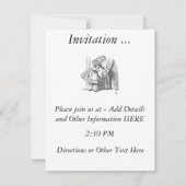 Invitation Modèle Alice à la recherche de la porte (Dos)