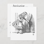 Invitation Modèle Alice à la recherche de la porte (Devant / Derrière)