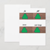 Invitation modèle avec différents états de remplissage (Devant / Derrière)