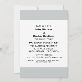 Invitation Modèle baby shower