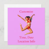 Invitation Modèle Bikini de danse Thunder_Cove (Devant / Derrière)