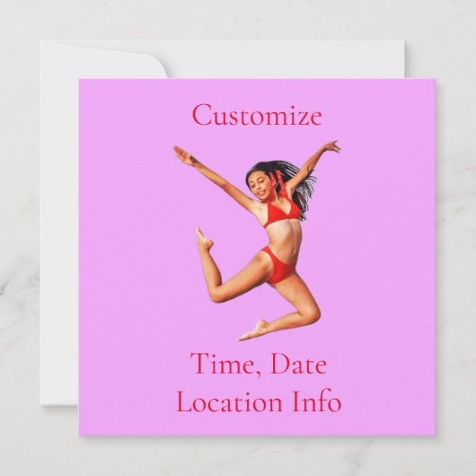 Invitation Modèle Bikini de danse Thunder_Cove (Devant)