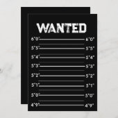 Invitation Modèle Blank Mugshot (Devant / Derrière)