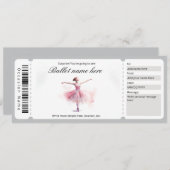 Invitation Modèle cadeau de ballet surprise (Devant / Derrière)